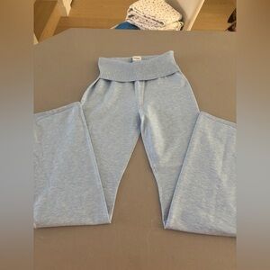 Aritzia Sunday best fold over Light Blue Knit Pants